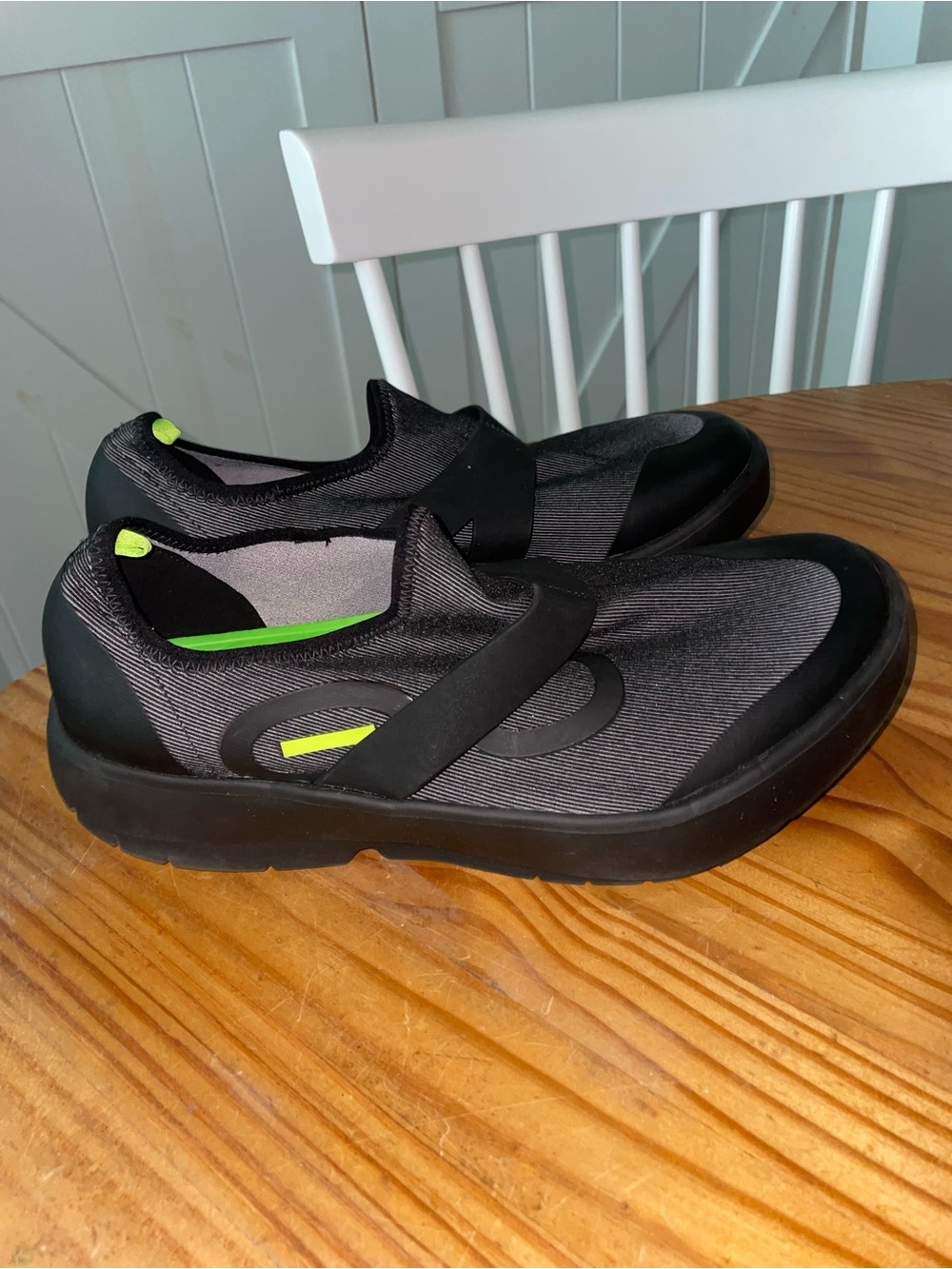 Oofos OOmg Shoes Mens Black Recovery Slip On Comfort Athletic Foam Sz 12